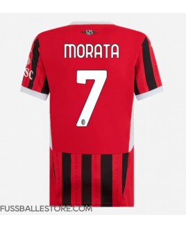 Günstige AC Milan Alvaro Morata #7 Heimtrikot Damen 2024-25 Kurzarm